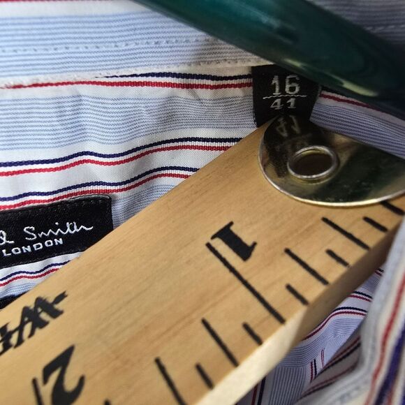 Paul Smith London Made in Italy Long Sleeve Striped Slim Fit Button Down 16 - 41 - Picture 5 of 8